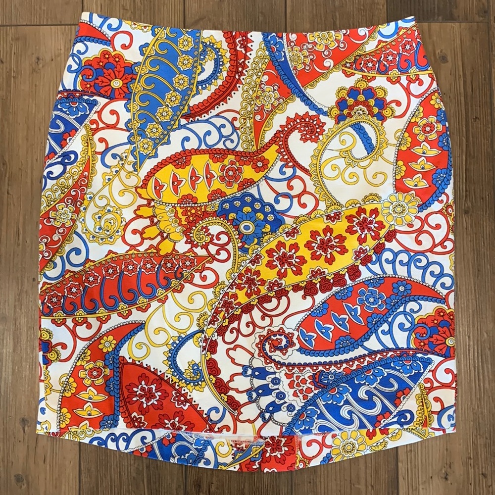 Talbots Colorful Paisley Skirt